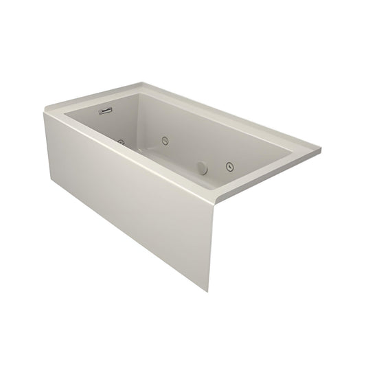 Jacuzzi Linea 60" Rectangle Acrylic Whirlpool Alcove Bathtub With Left Drain (SAK68412)