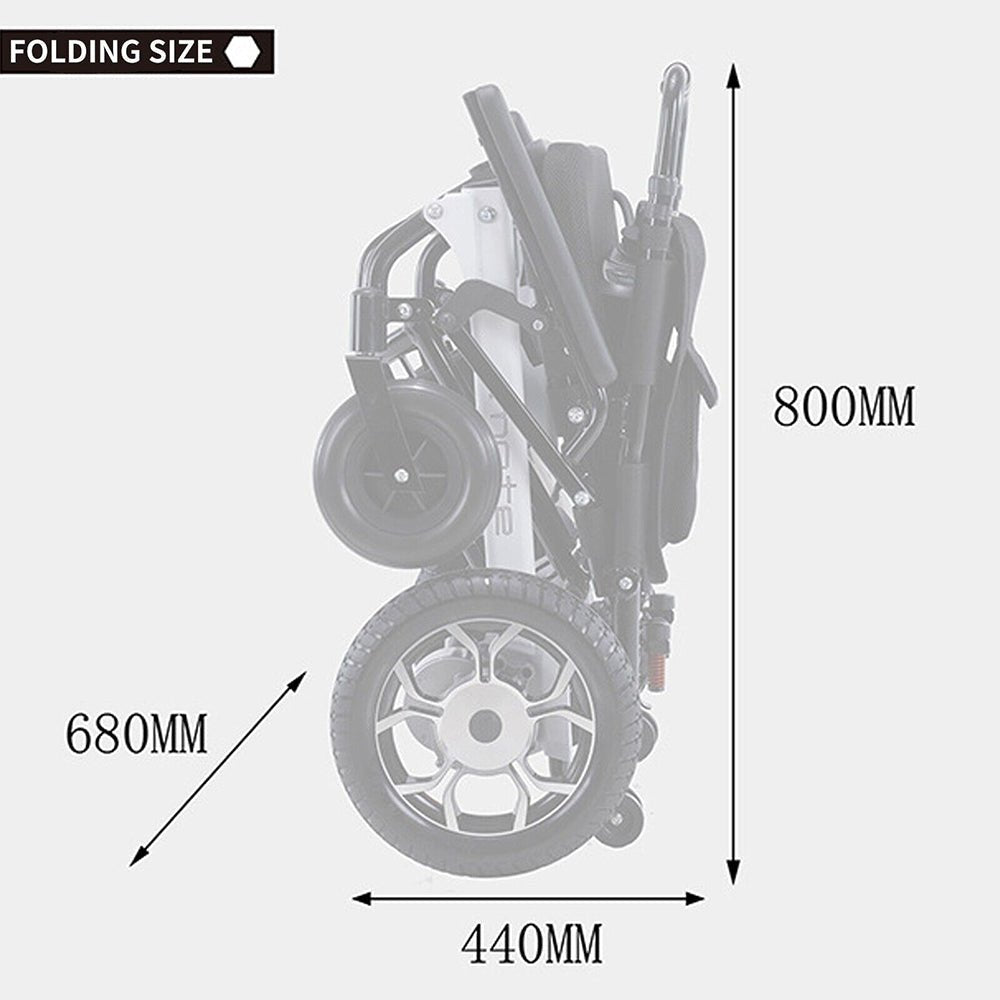 Mate Lightweight Foldable Electric Dual Motor Power Motorized Mobility Wheelchair, 250LBS (SAK79245)