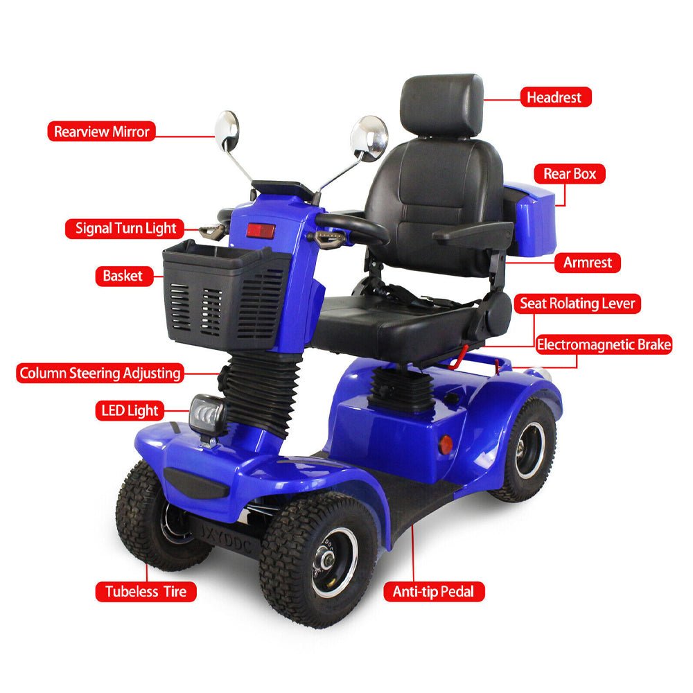 Zvg 4-Wheel Heavy-Duty 48V20AH Electric All-Terrain Mobility Scooter, 500W (SAK93647)