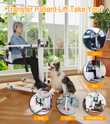 Electric Lift Transfer Patient to Car, Transport Device for Elderly Home Use, Disability Aid Product for Adults, Caregiver Supplies