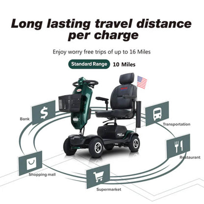 Metro Mobility Max Plus 24V/20AH Heavy Duty Electric Drive Mobility Scooter, 300LBS (SAK93164)