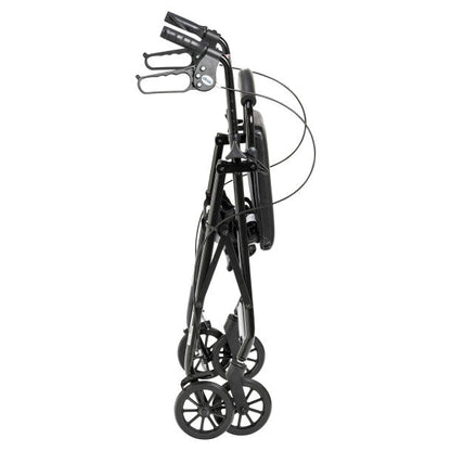 Rollator Rolling Walker with 6" Wheels, Fold Up Removable Back Support and Padded Seat
