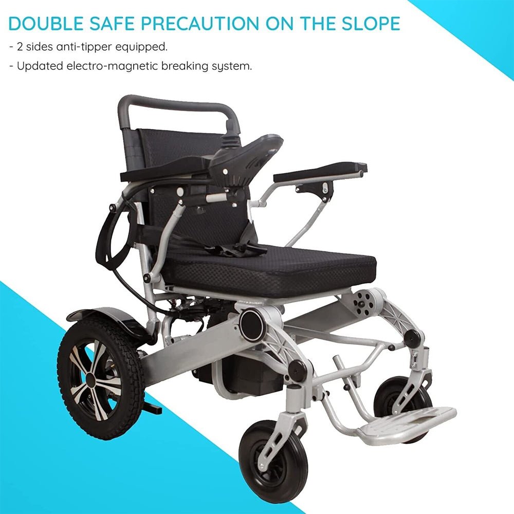Acurest Premium Electric Aluminum Alloy Portable Folding Wheelchair, 500W (SAK37275)