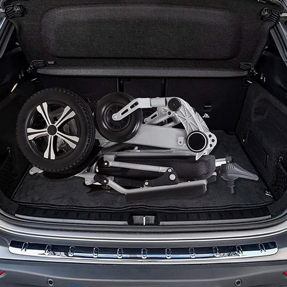 Acurest Premium Electric Aluminum Alloy Portable Folding Wheelchair, 500W (SAK37275)