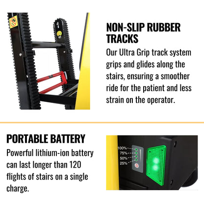 Motivo Heavy-Duty Electric Motorized Handicap Elderly EMS Home Stair Climbing Wheelchair Lift, 350LBS [FDA-Approved] (SAK54615)