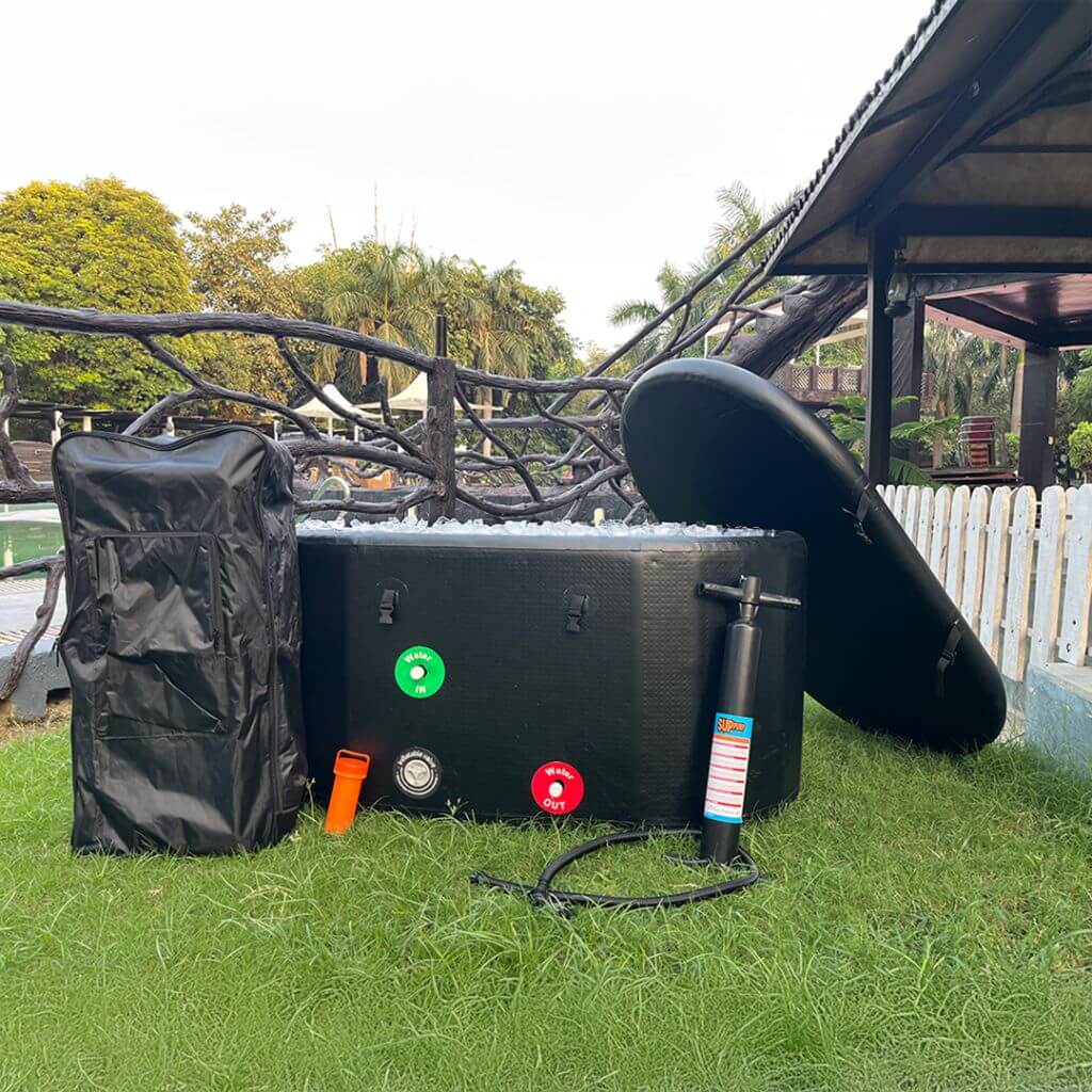 Extra Large Portable Ice Bath Tub X Pro with 2 Tags for Water Chiller Compatibility and Prolonged Temperature Retention