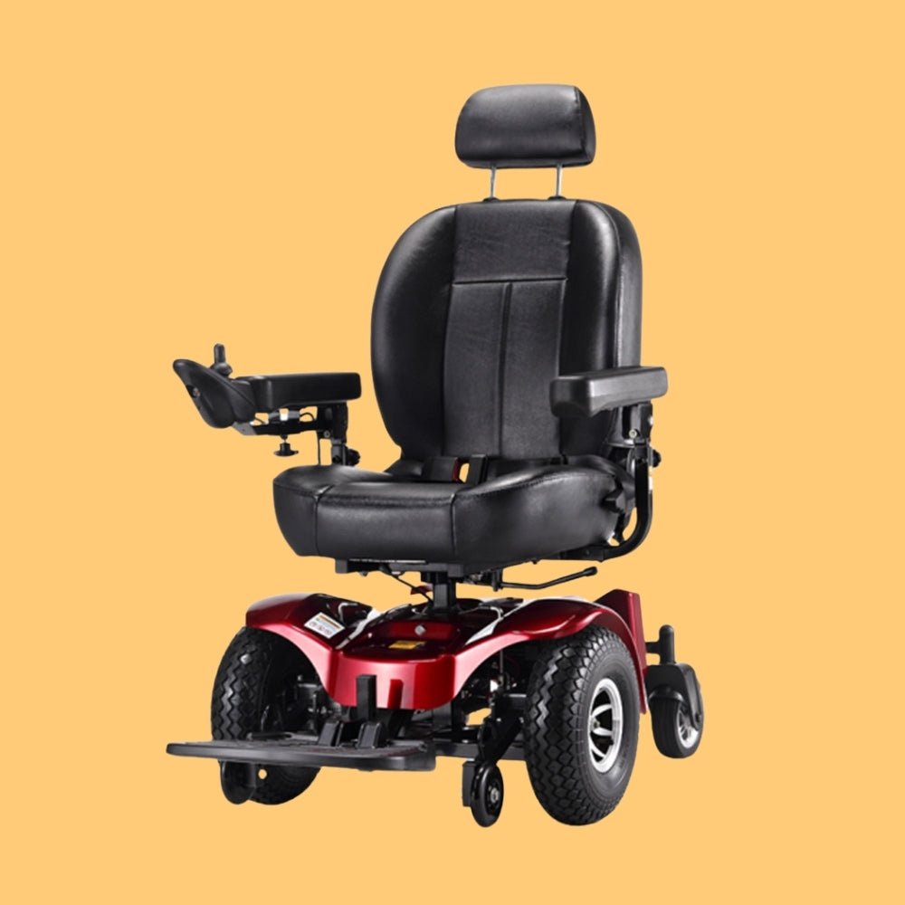 Freerider USA Apollo II 33/50AH Heavy Duty 2WD All Terrain Electric Powered Wheelchair, 470LBS (SAK95861)