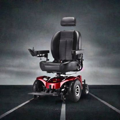 Freerider USA Apollo II 33/50AH Heavy Duty 2WD All Terrain Electric Powered Wheelchair, 470LBS (SAK95861)