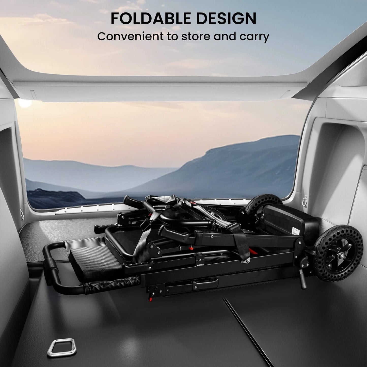 Motivo Heavy-Duty Electric Foldable Stair Climbing Wheelchair, 450LBS [FDA-Approved (SAK92801)