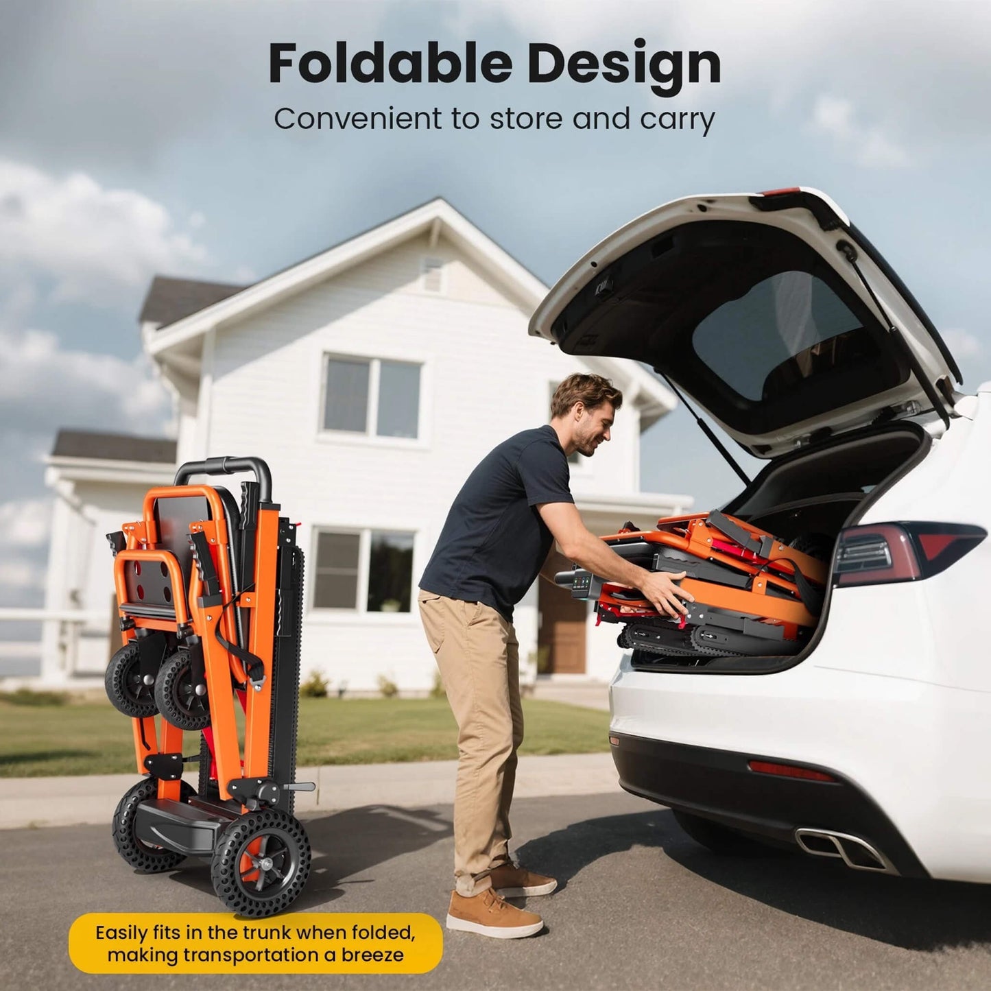 Motivo Heavy-Duty Motorized Stair Climbing Wheelchair, 440LBS [FDA-Approved] (SAK47103)