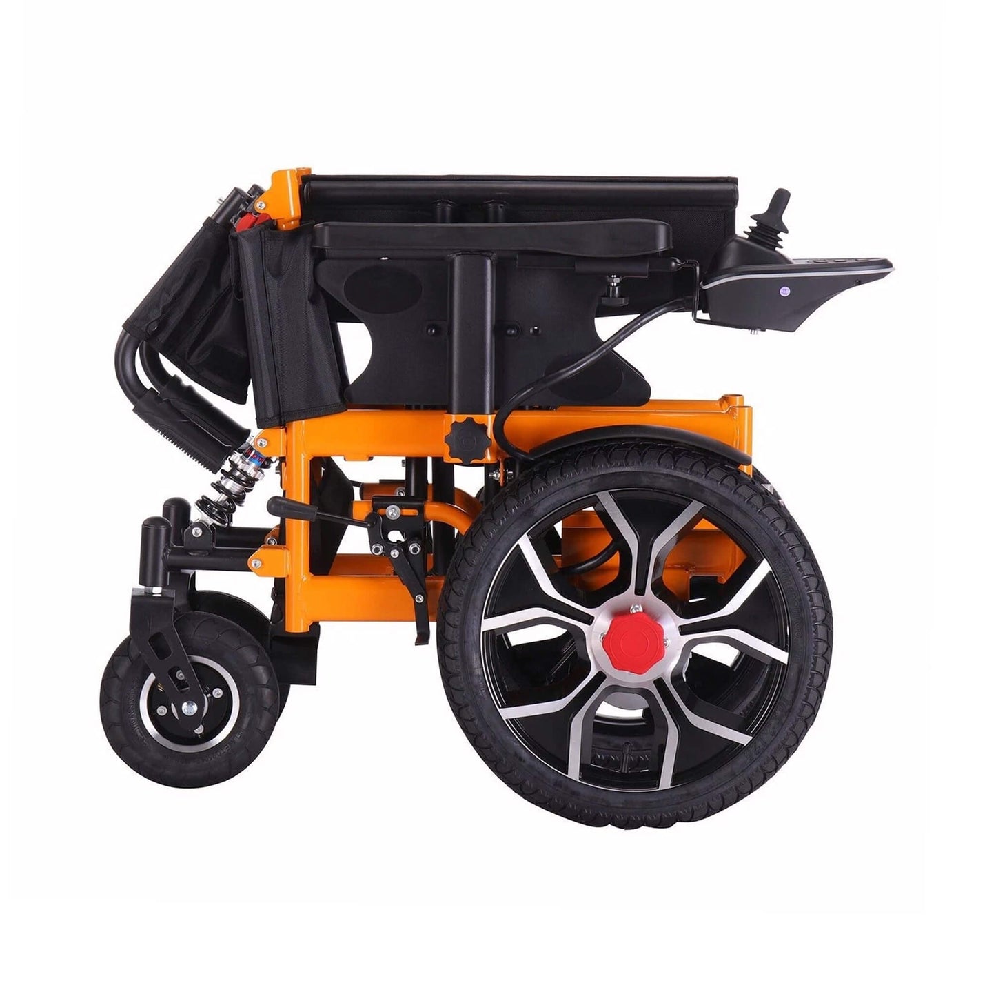 Motivo Heavy-Duty Ultralight All-Terrain Electric Airplane-Approved Foldable Wheelchair, 300LBS (SAK63147)