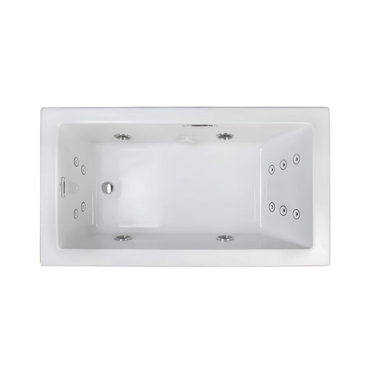 Jacuzzi Elara 72" Rectangle Whirlpool Bathtub With Left Drain [JELA7236WLR2HX] (SAK61507)