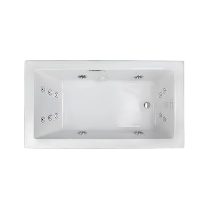 Jacuzzi Elara 72" Drop-In Whirlpool Bathtub With 10 AccuPro Jet [JELA7242WRL2HX] (SAK32651)