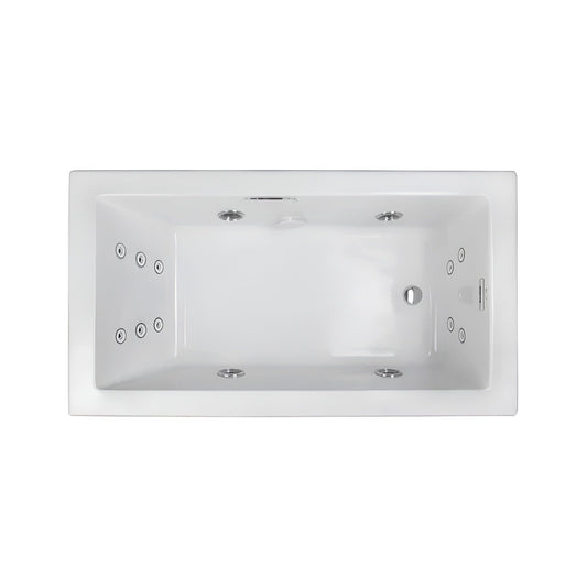 Jacuzzi Elara 72" Drop-In Whirlpool Bathtub With 10 AccuPro Jet [JELA7242WRL2HX] (SAK32651)