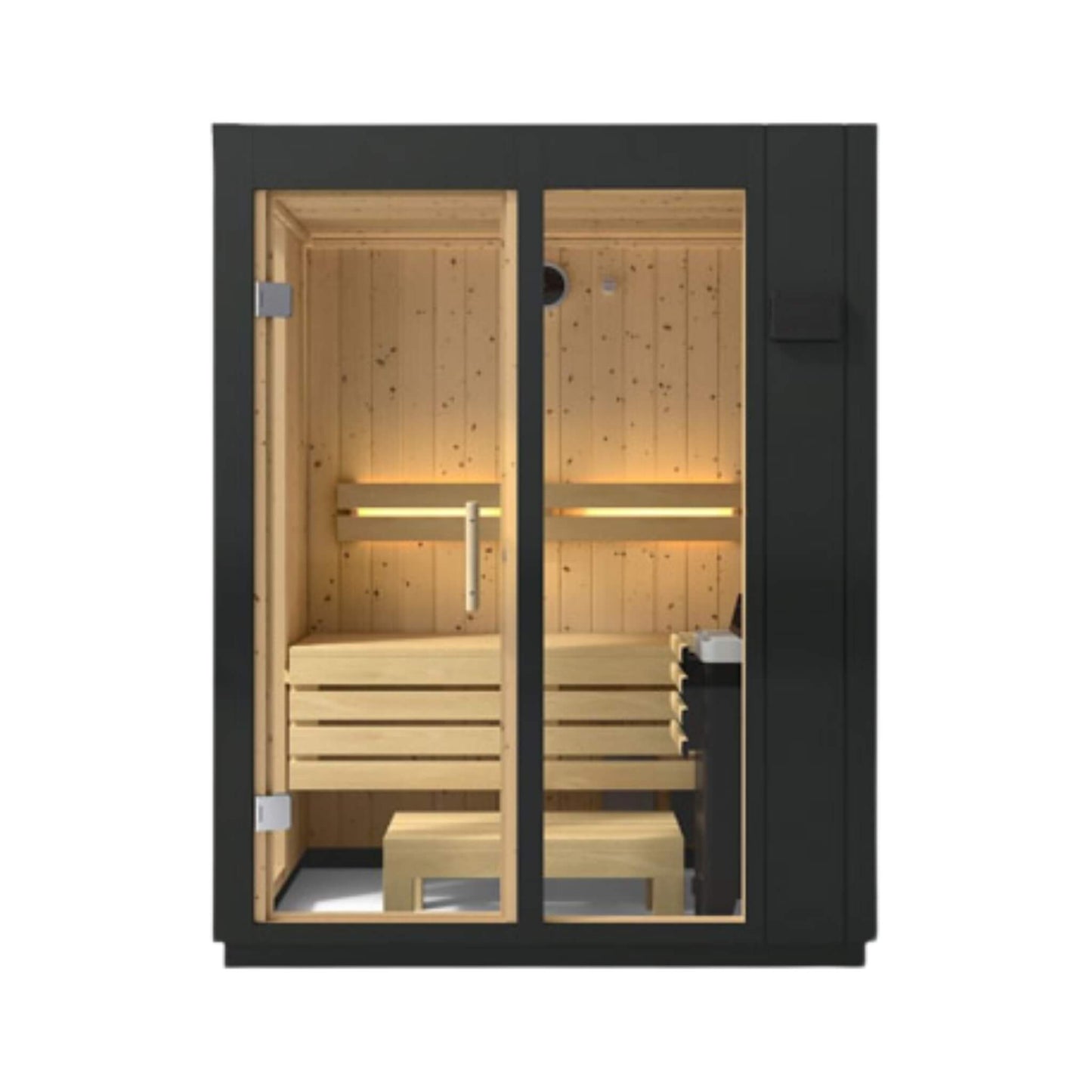 Kohler C1 Indoor Graphite Gray Freestanding Alcove Design Sauna Kit (SAK93182)