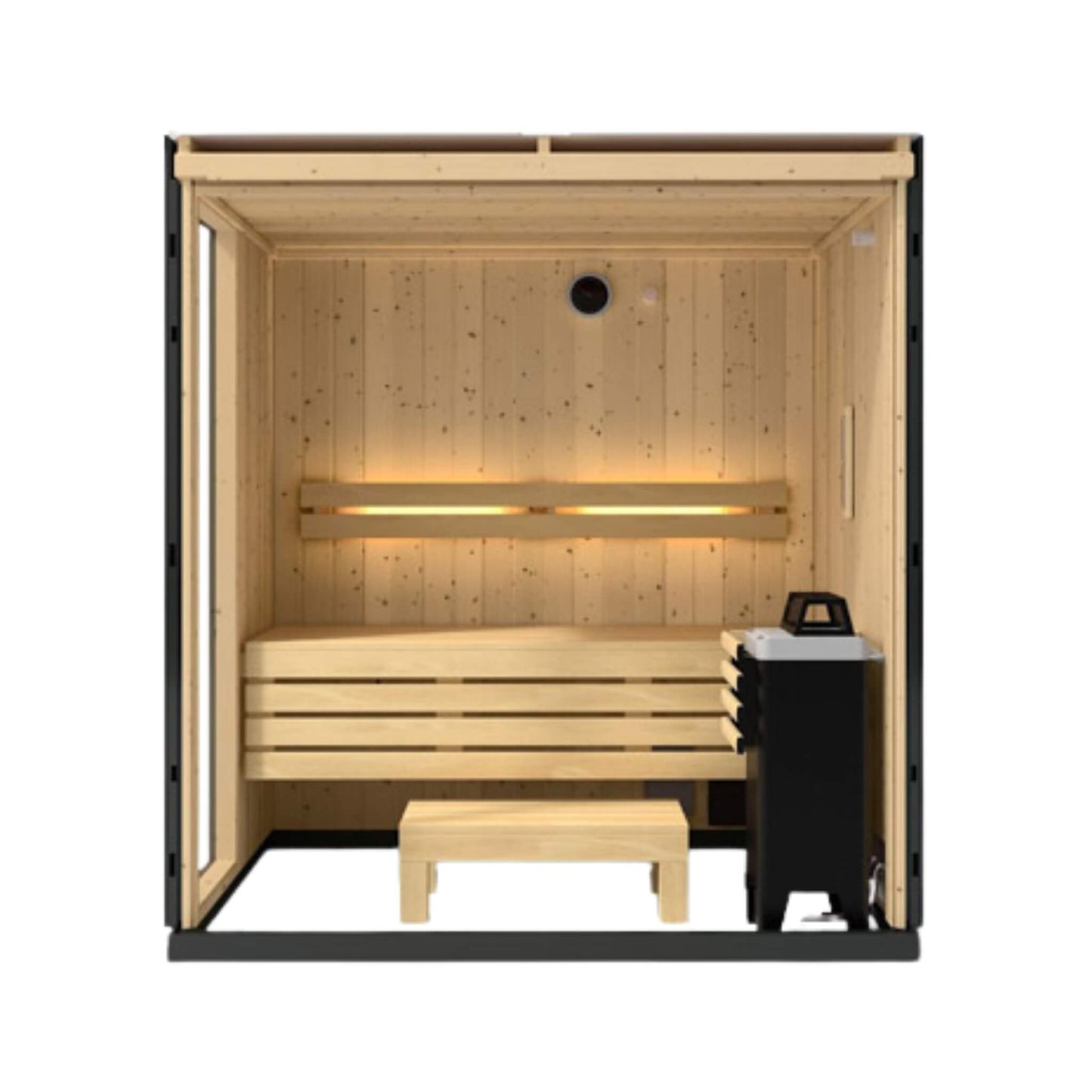 Kohler C1 Indoor Graphite Gray Freestanding Alcove Design Sauna Kit (SAK93182)