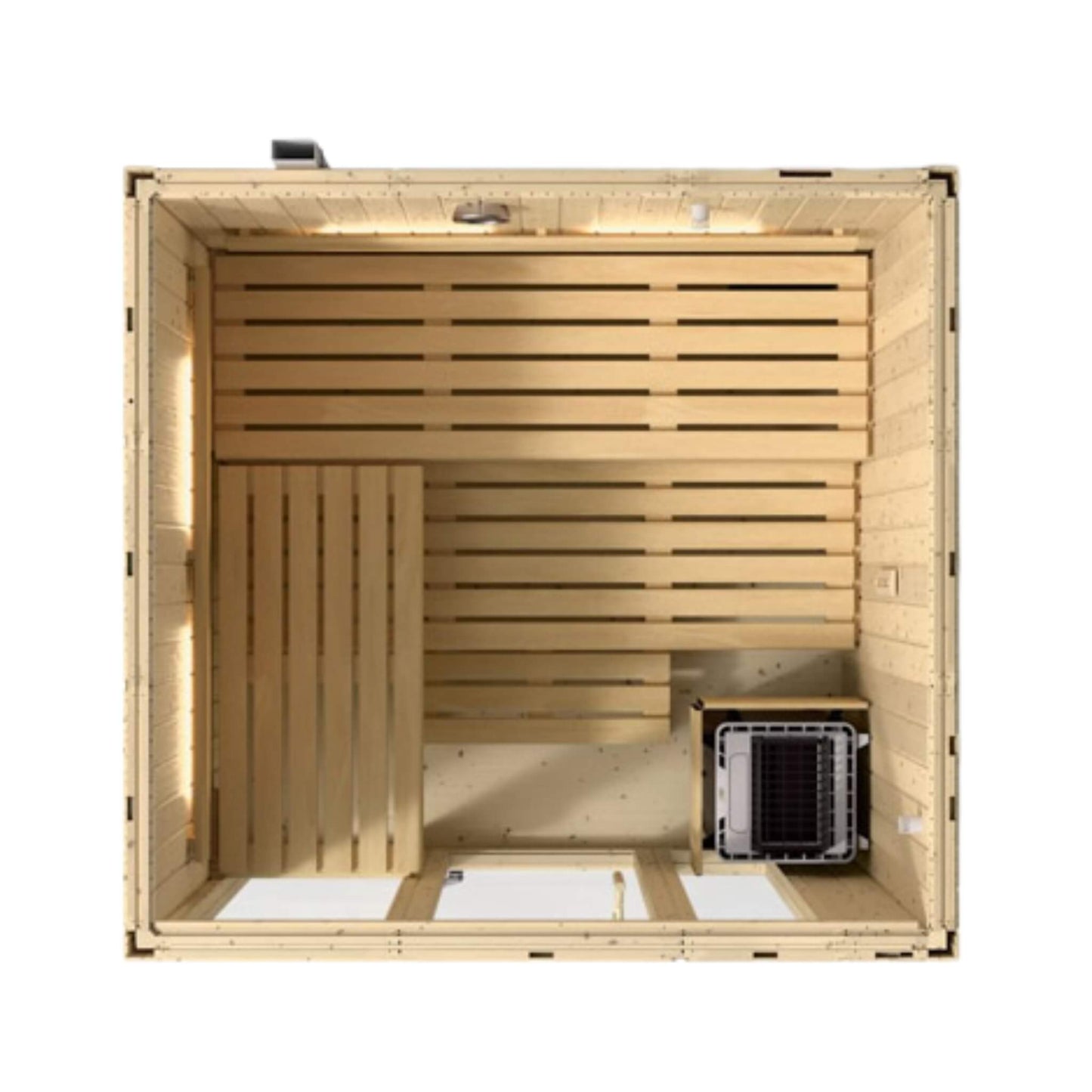 Kohler C1 Luxury Indoor Scandinavian Spruce Home Sauna Kit (SAK60418)