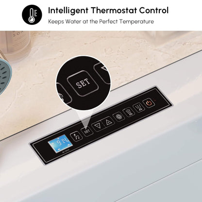 Alora 71-Inch Luxury 2-Person Jetted Whirlpool Tub With Massage And Thermostat Control (SAK13872)