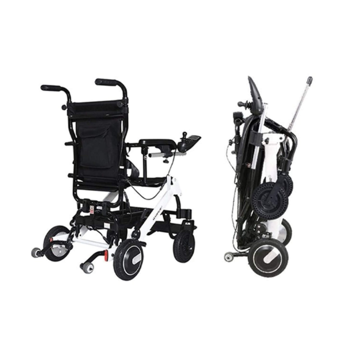 Maidesite 17.5-Inch Wide Seat Lightweight Electric Folding Wheelchair, 500W (SAK33689)