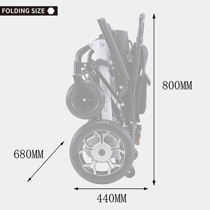 Mate Lightweight Foldable Electric Dual Motor Power Motorized Mobility Wheelchair, 250LBS (SAK79245)