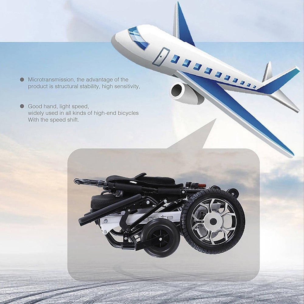 Mate Lightweight Foldable Electric Dual Motor Power Motorized Mobility Wheelchair, 250LBS (SAK79245)