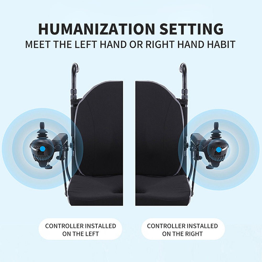 Mate Lightweight Foldable Electric Dual Motor Power Motorized Mobility Wheelchair, 250LBS (SAK79245)