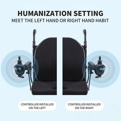 Mate Lightweight Foldable Electric Dual Motor Power Motorized Mobility Wheelchair, 250LBS (SAK79245)