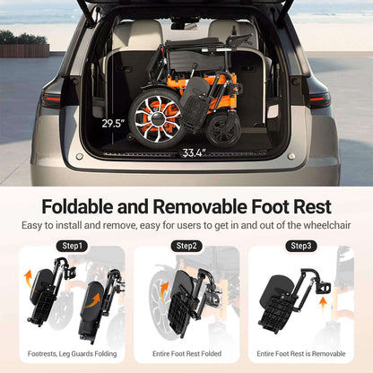 Motivo Premium Lightweight Electric Full Reclining Motorized Foldable Wheelchair (SAK91516)