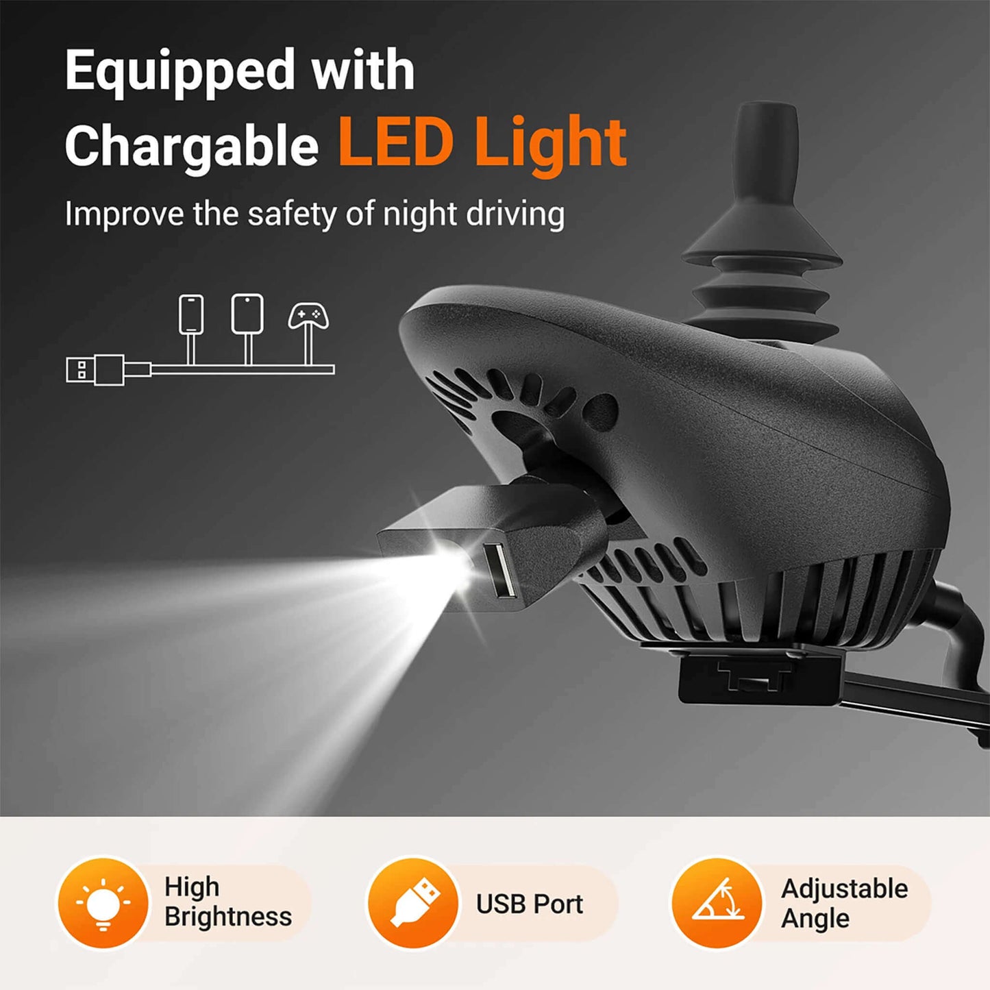 Motivo Premium Lightweight Electric Full Reclining Motorized Foldable Wheelchair (SAK91516)