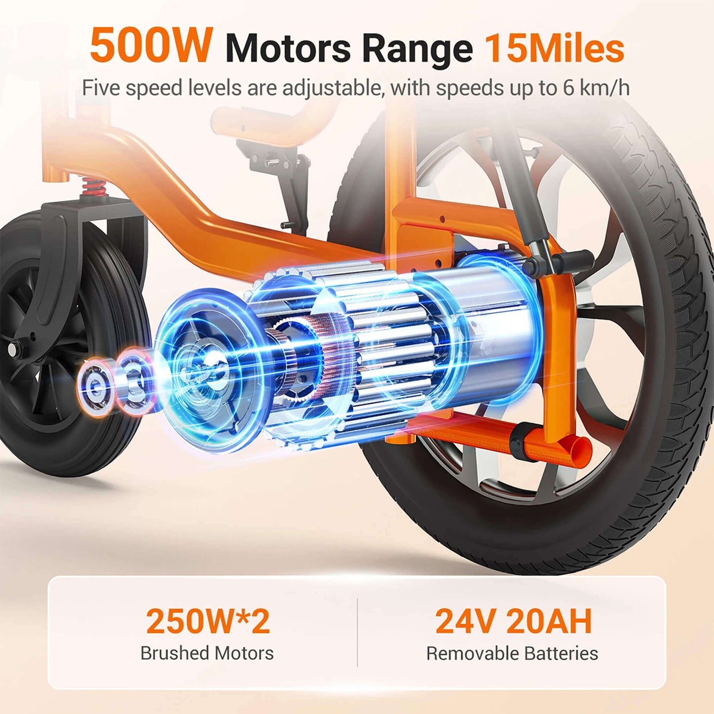 Motivo Premium Lightweight Electric Full Reclining Motorized Foldable Wheelchair (SAK91516)