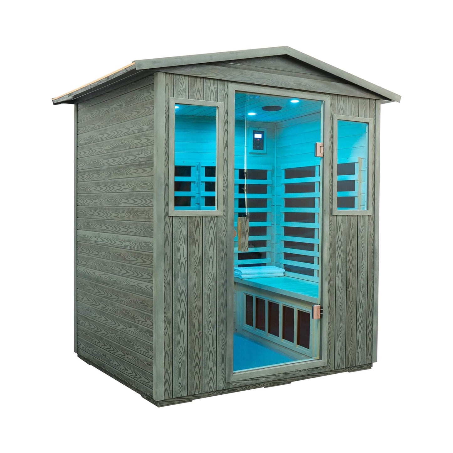 Thermora 4-Person Full-Spectrum Low EMF Carbonized Composite Infrared Sauna Room With Bluetooth Speakers (SAK70182)