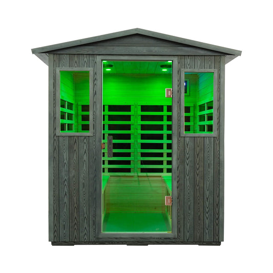 Thermora 4-Person Full-Spectrum Low EMF Carbonized Composite Infrared Sauna Room With Bluetooth Speakers (SAK70182)