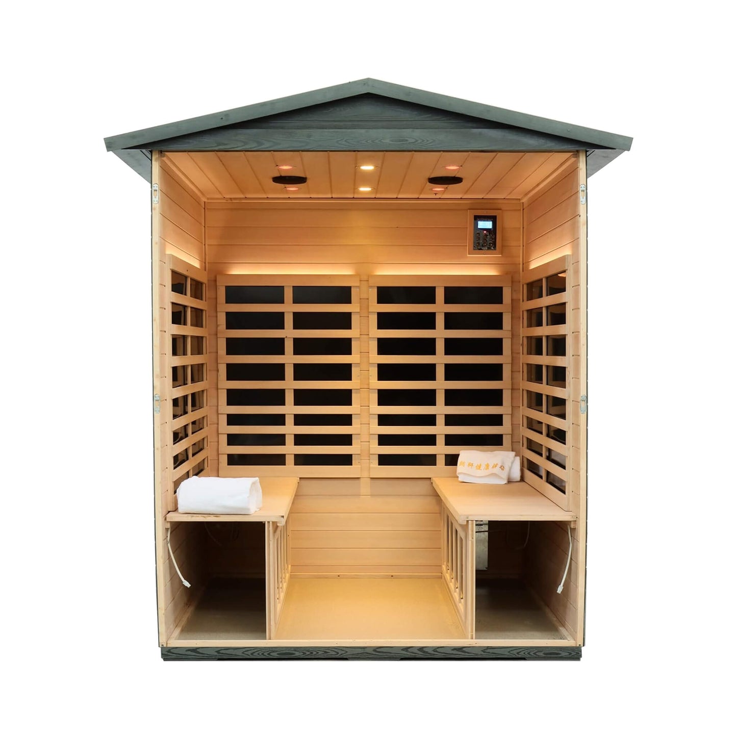 Thermora 4-Person Full-Spectrum Low EMF Carbonized Composite Infrared Sauna Room With Bluetooth Speakers (SAK70182)