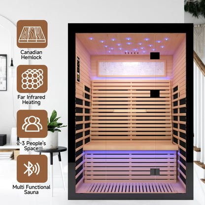 Thermora Luxury 2-Person Canadian Hemlock Wood Far Infrared Home Sauna (SAK56874)