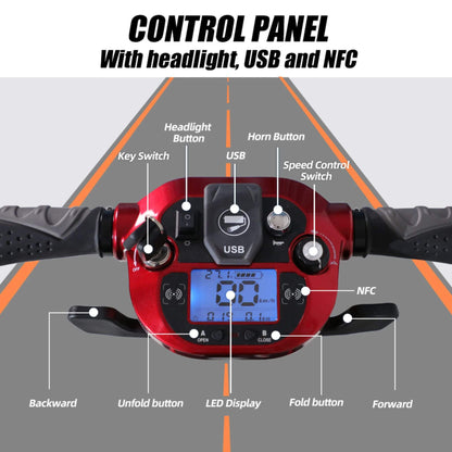 Ultra Lightweight 4-Wheel Folding Mobility Scooter With Remote For Adults And Elderly (SAK58976)
