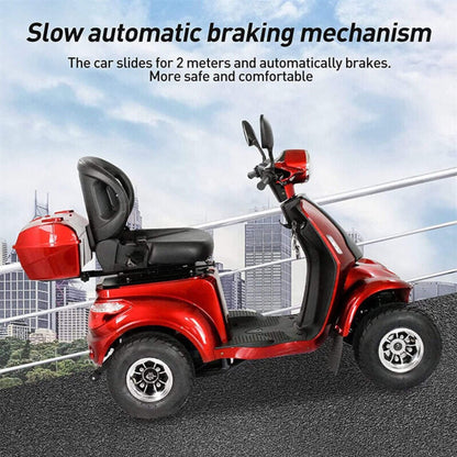 Zvg 4-Wheel 60V/20AH Electric Golf Senior Travel Mobility Scooter For Adults, 440LBS (SAK91582)