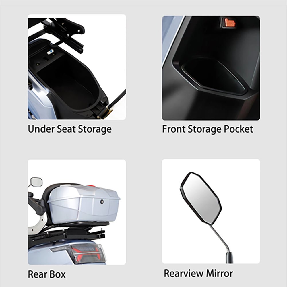 Zvg Heavy-Duty 1000W 60V20AH Four Wheel All-Terrain Travel Mobility Scooter, 440LBS (SAK97245)