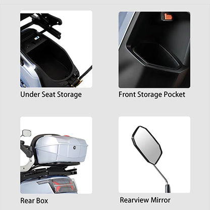 Zvg Heavy-Duty 1000W 60V20AH Four Wheel All-Terrain Travel Mobility Scooter, 440LBS (SAK97245)