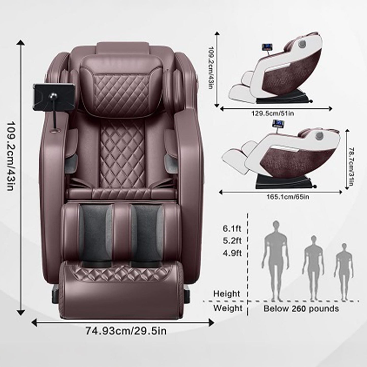 Zvz Premium Zero Gravity Full Body Massage Chair With Smart Display (SAK63107)